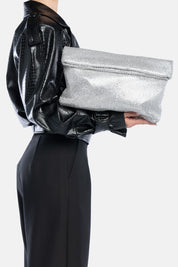 MAXI POUCH DUNHAM METAL ARGENTO