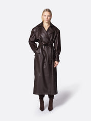 TRENCH LUNGO GIZEM MARRONE