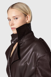 TRENCH LUNGO GIZEM MARRONE