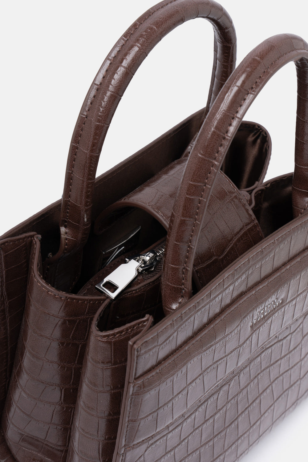 MINI TOTE BAG SERANE MARRONE CROCO