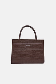 TOTE BAG SERANE MARRONE CROCO
