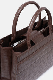 TOTE BAG SERANE MARRONE CROCO