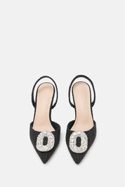 SLINGBACK ΤΟΡΤΟΥΓΚΑ ΜΑΥΡΟ