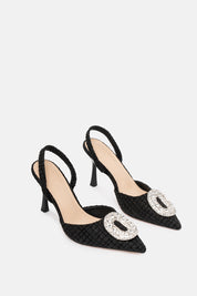 SLINGBACK ΤΟΡΤΟΥΓΚΑ ΜΑΥΡΟ
