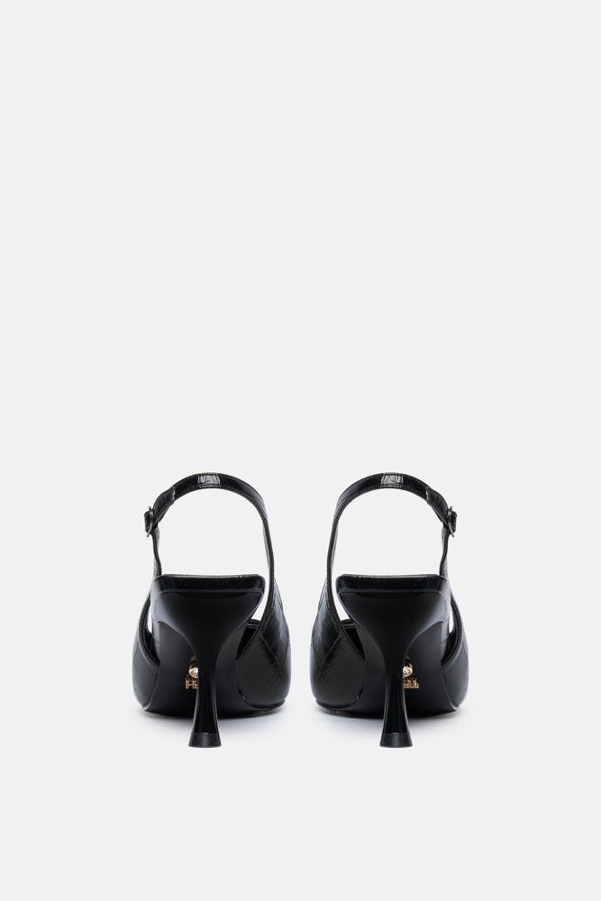 SLINGBACK VELVE NERO