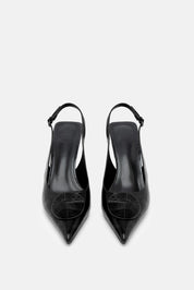 SLINGBACK VELVE NERO