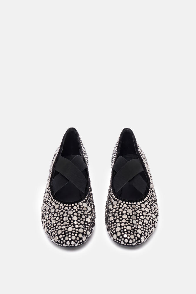 Aevi – ballerina nero grigio | TWENTYFOURHAITCH – vista frontale