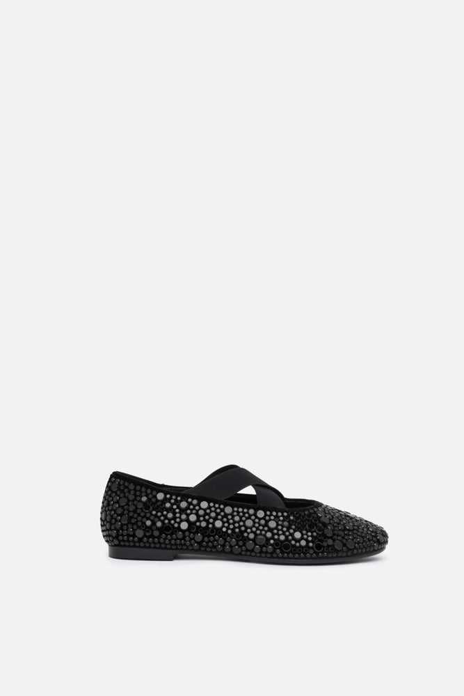 Aevi – ballerina nero | TWENTYFOURHAITCH – vista laterale