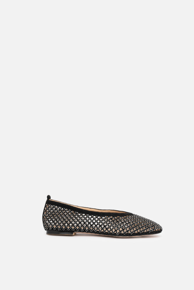 Zyrel – ballerina nero | TWENTYFOURHAITCH – vista laterale