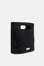 Briva – borsa a secchiello nera | TWENTYFOURHAITCH – vista laterale