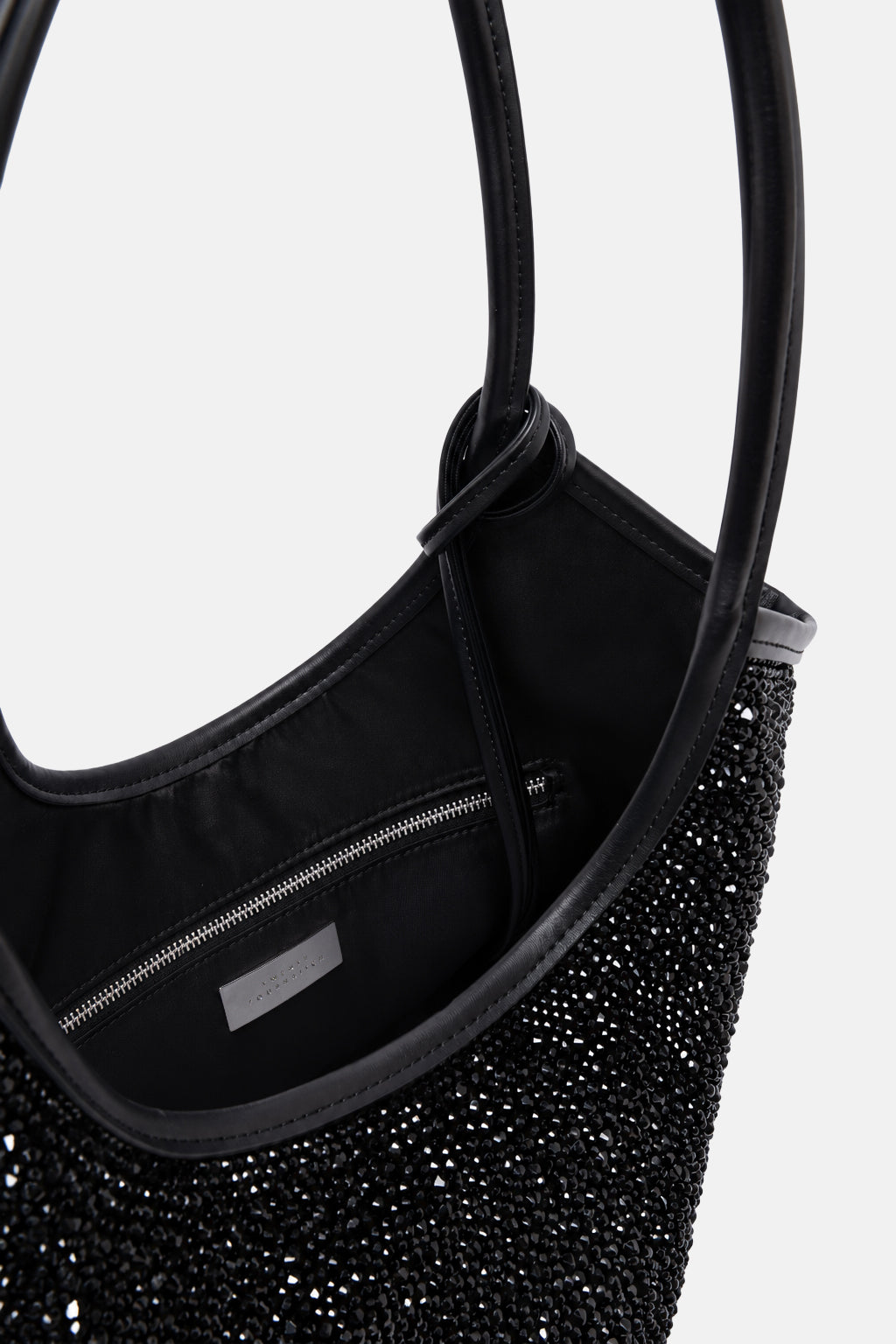 Borsa Nela Maxi nera TWENTYFOURHAITCH, dettaglio interno.