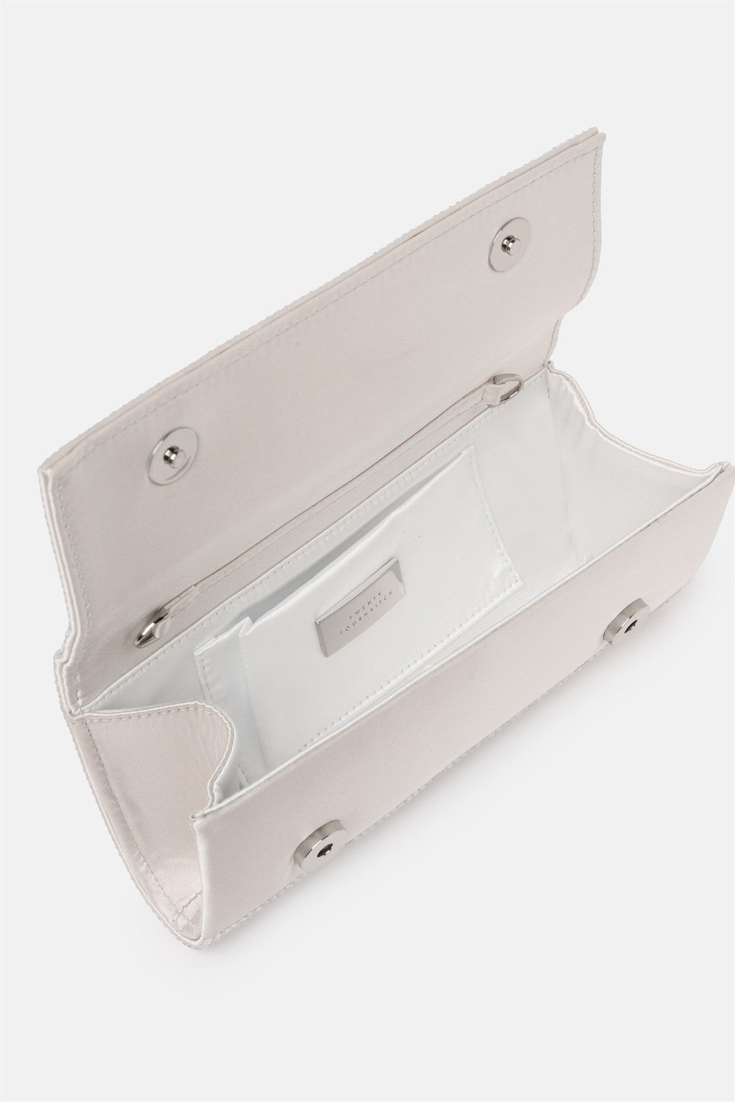 French 75 – clutch argento | TWENTYFOURHAITCH – dettaglio