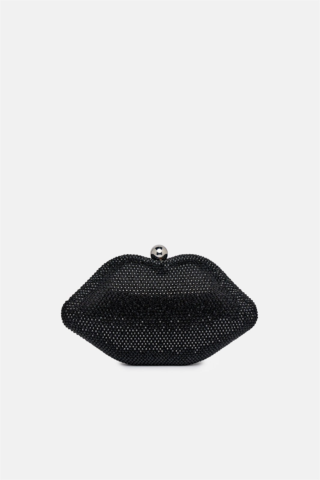 Ylenor – clutch a forma di bocca nera | TWENTYFOURHAITCH – vista frontale