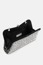Elinea – clutch nera e grigia | TWENTYFOURHAITCH – dettaglio