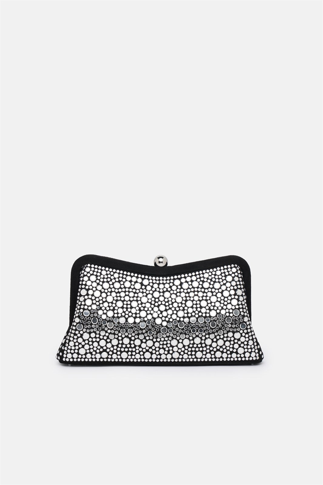 Elinea – clutch nera e grigia | TWENTYFOURHAITCH – vista frontale