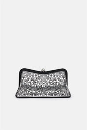 Elinea – clutch nera e grigia | TWENTYFOURHAITCH – vista frontale