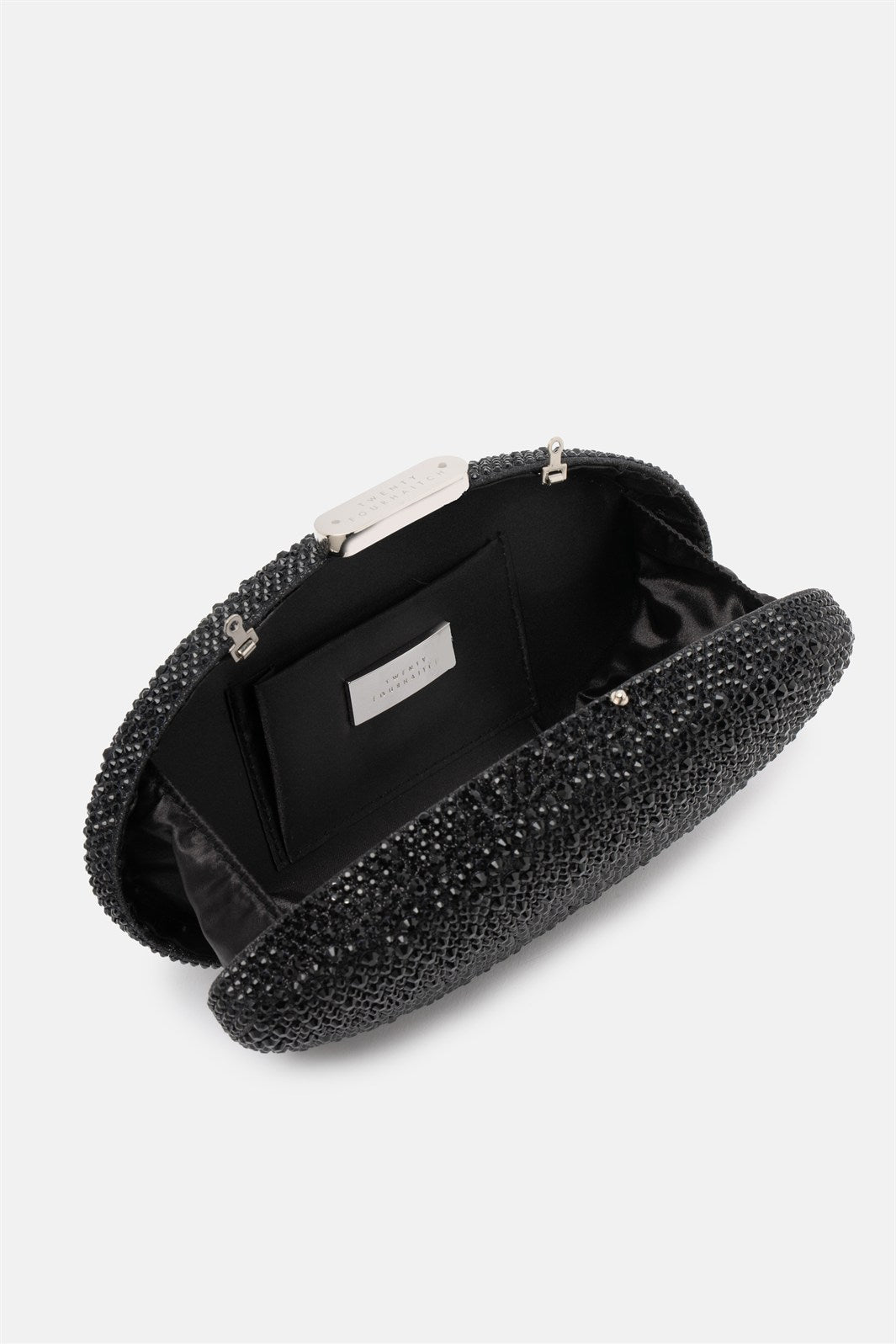 Indare – clutch nera | TWENTYFOURHAITCH – dettaglio