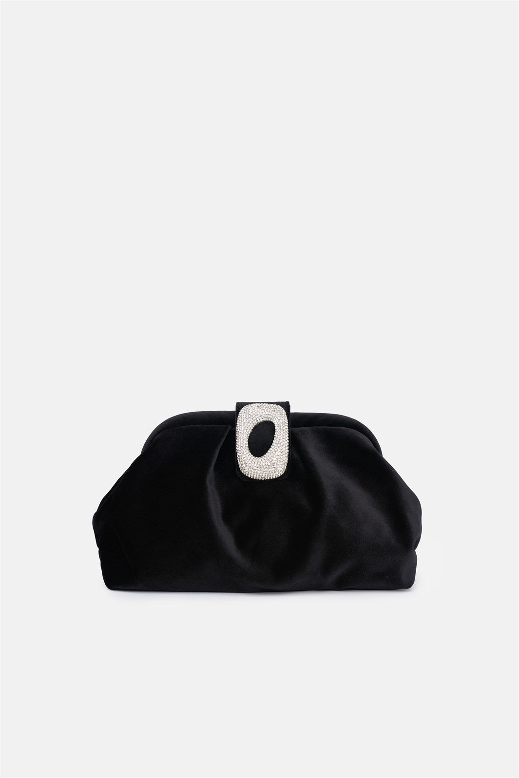 Kyreth – clutch nera | TWENTYFOURHAITCH – vista frontale