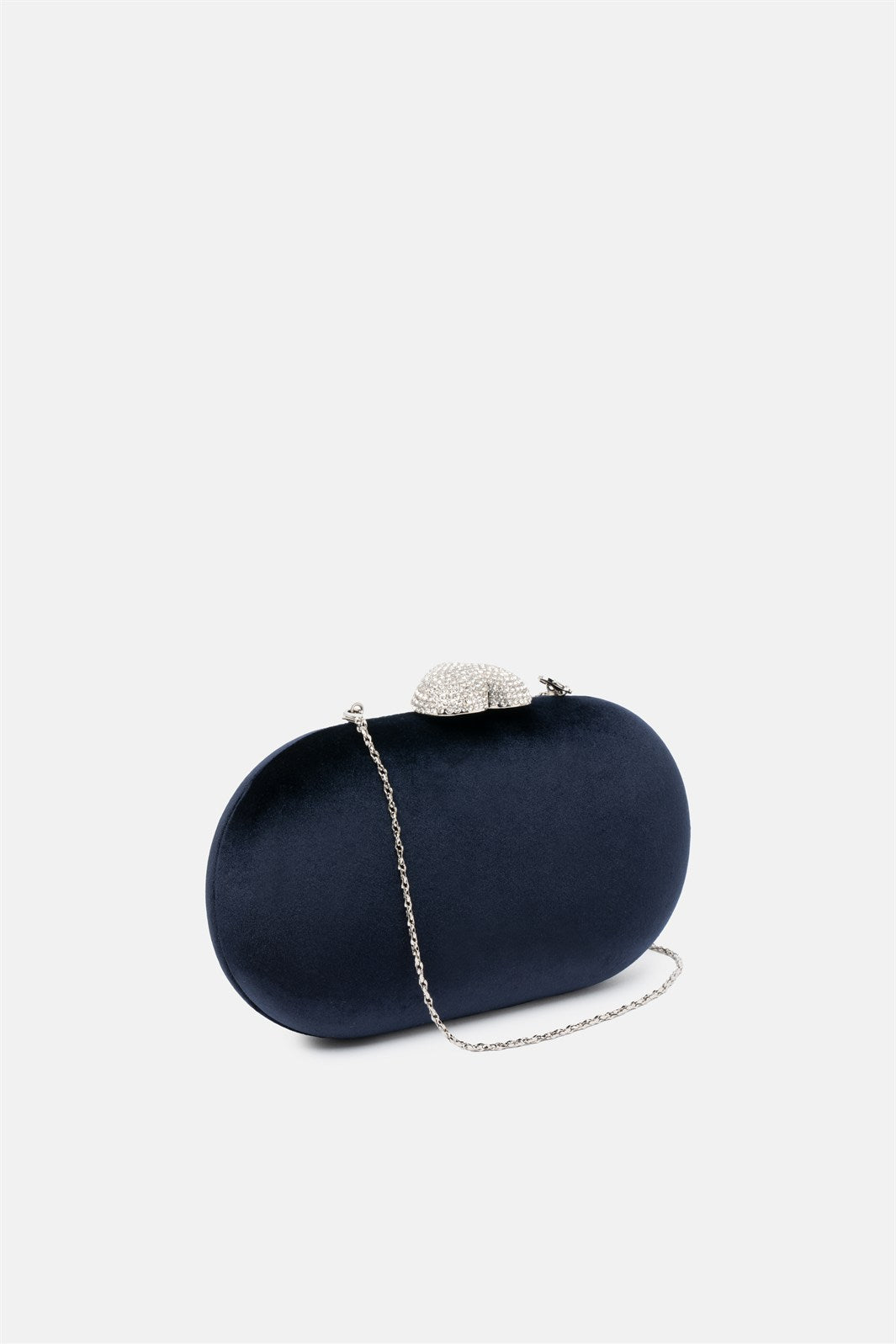 Milure – clutch blu | TWENTYFOURHAITCH – vista laterale