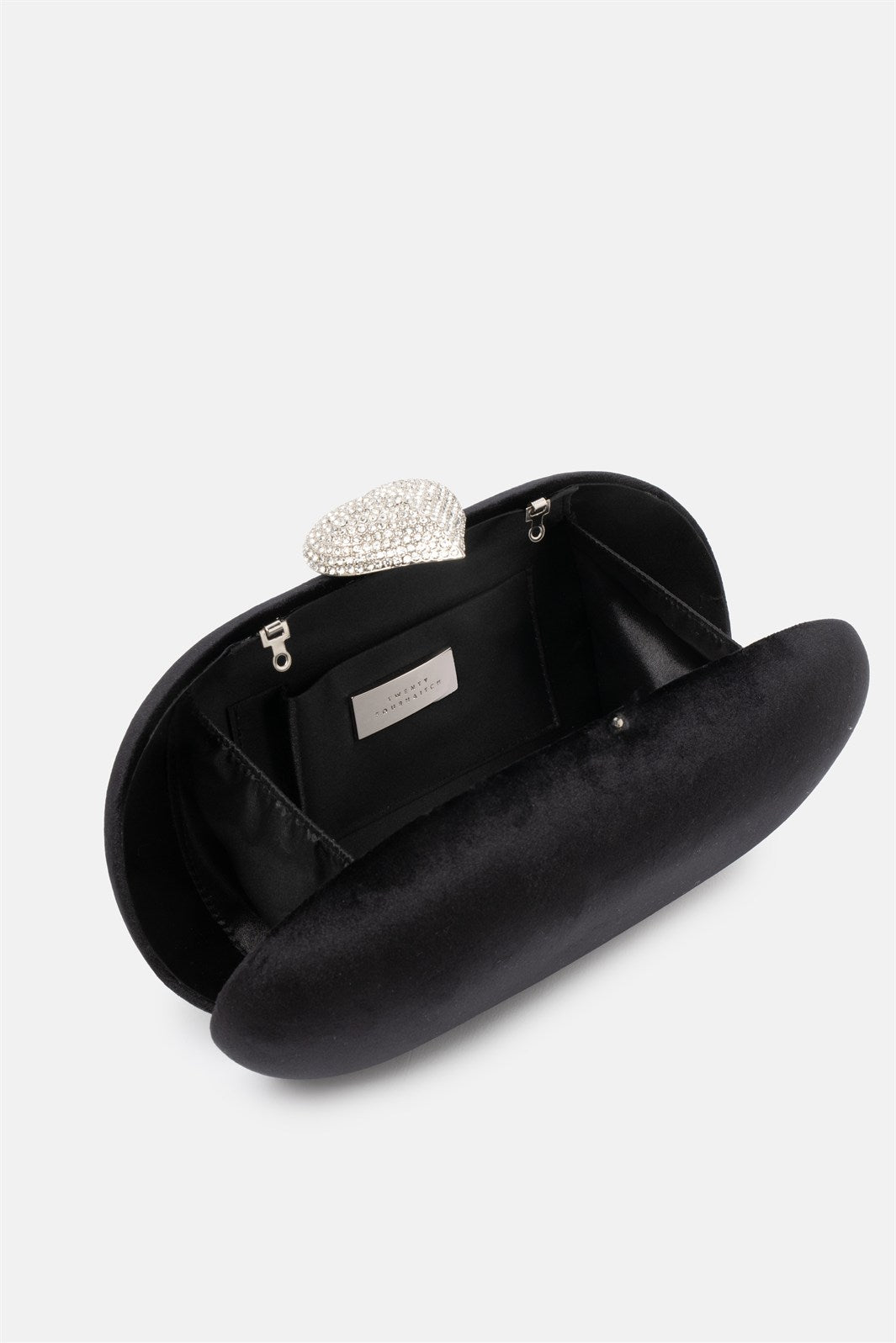 Milure – clutch nera | TWENTYFOURHAITCH – dettaglio