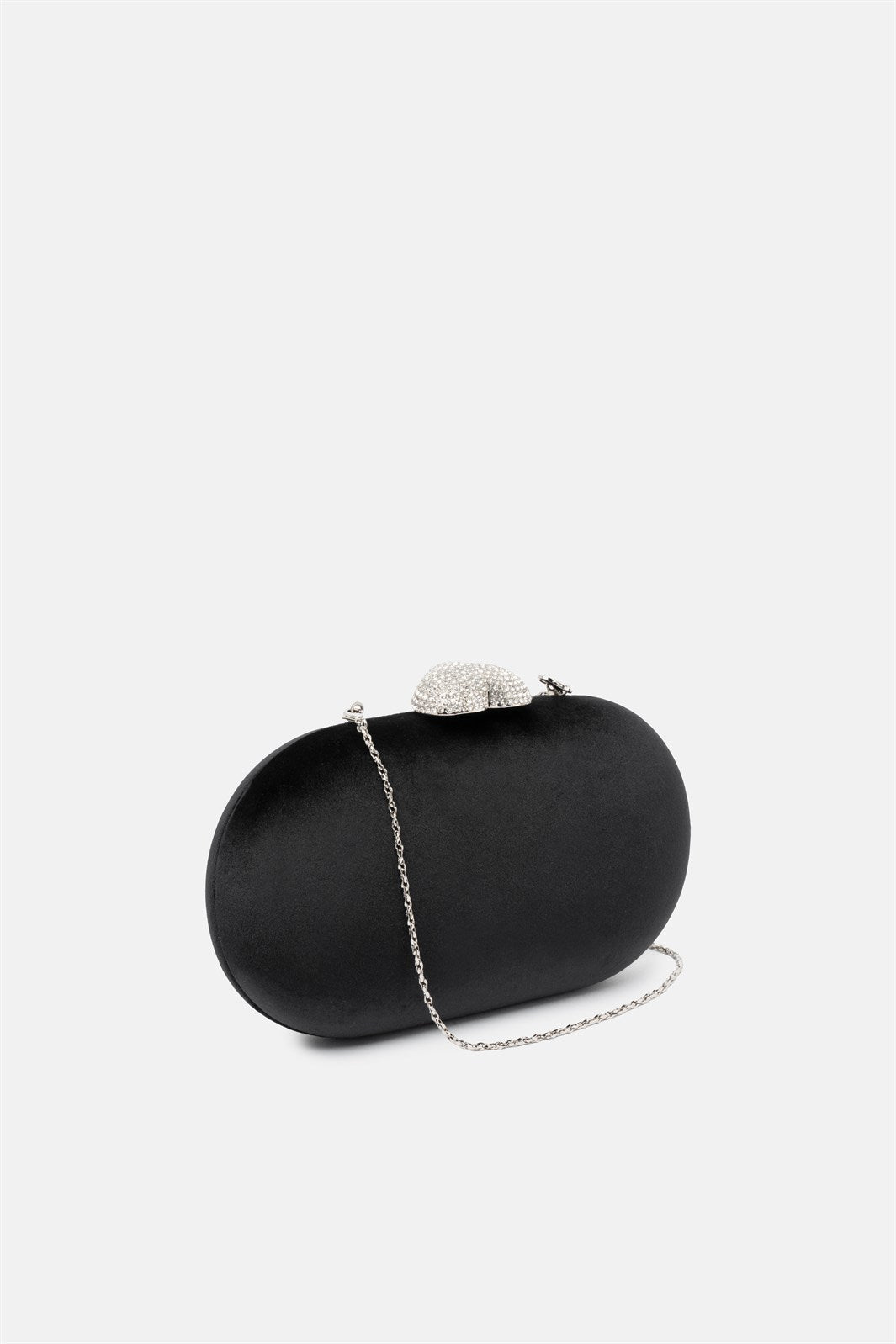 Milure – clutch nera | TWENTYFOURHAITCH – vista laterale