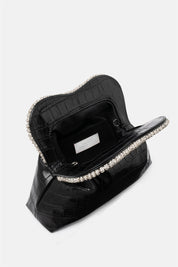Tyrene – clutch nera | TWENTYFOURHAITCH – dettaglio