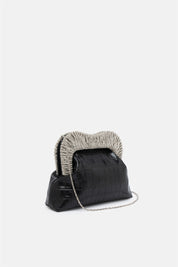 Tyrene – clutch nera | TWENTYFOURHAITCH – vista laterale