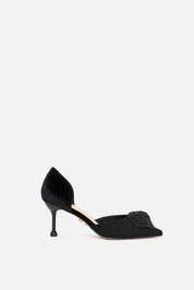 Cireya – décolleté nero | TWENTYFOURHAITCH – vista laterale