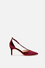 Feriel – décolleté bordeaux | TWENTYFOURHAITCH – vista laterale