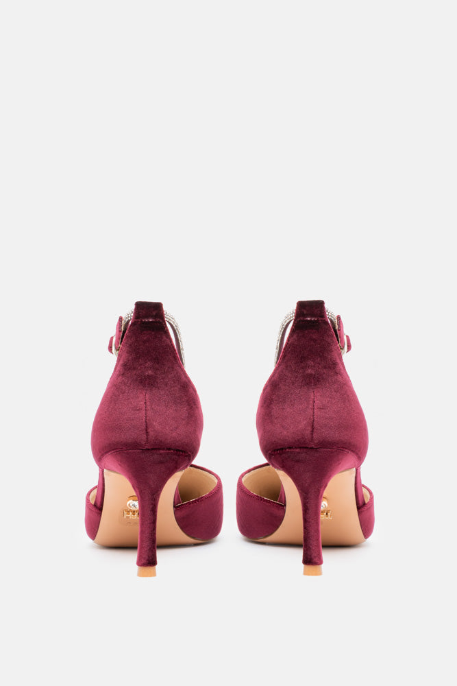 Feriel – décolleté bordeaux | TWENTYFOURHAITCH – vista retro