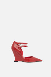 Iska – décolleté rosso | TWENTYFOURHAITCH – vista laterale