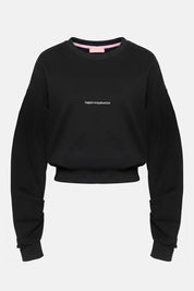 FELPA MOON CROP NERO