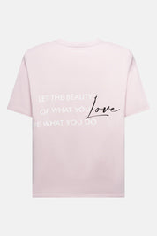 T-SHIRT LOVE ΡΟΖ