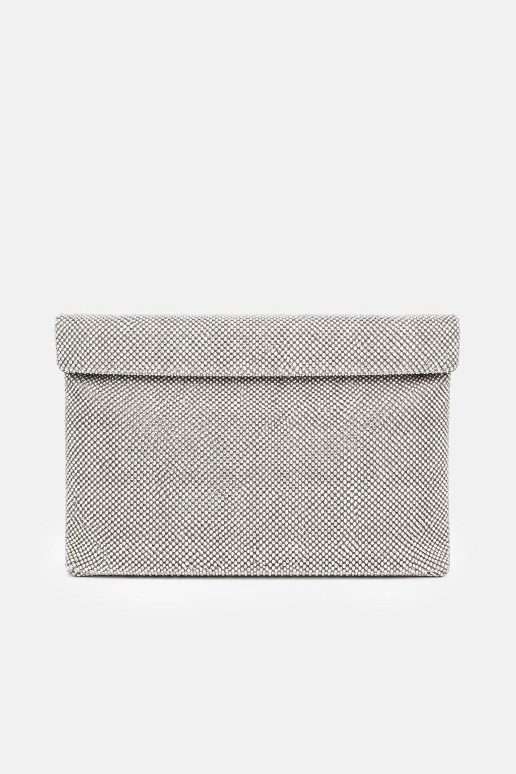 Dunham – maxi pouch argento | TWENTYFOURHAITCH – vista frontale