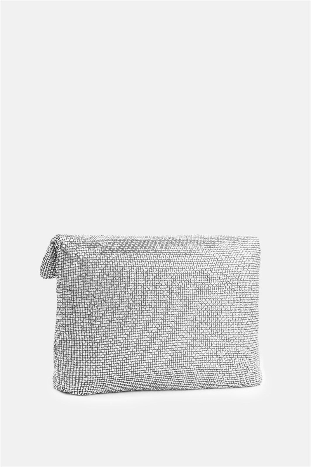 Dunham – maxi pouch metal argento | TWENTYFOURHAITCH – vista laterale