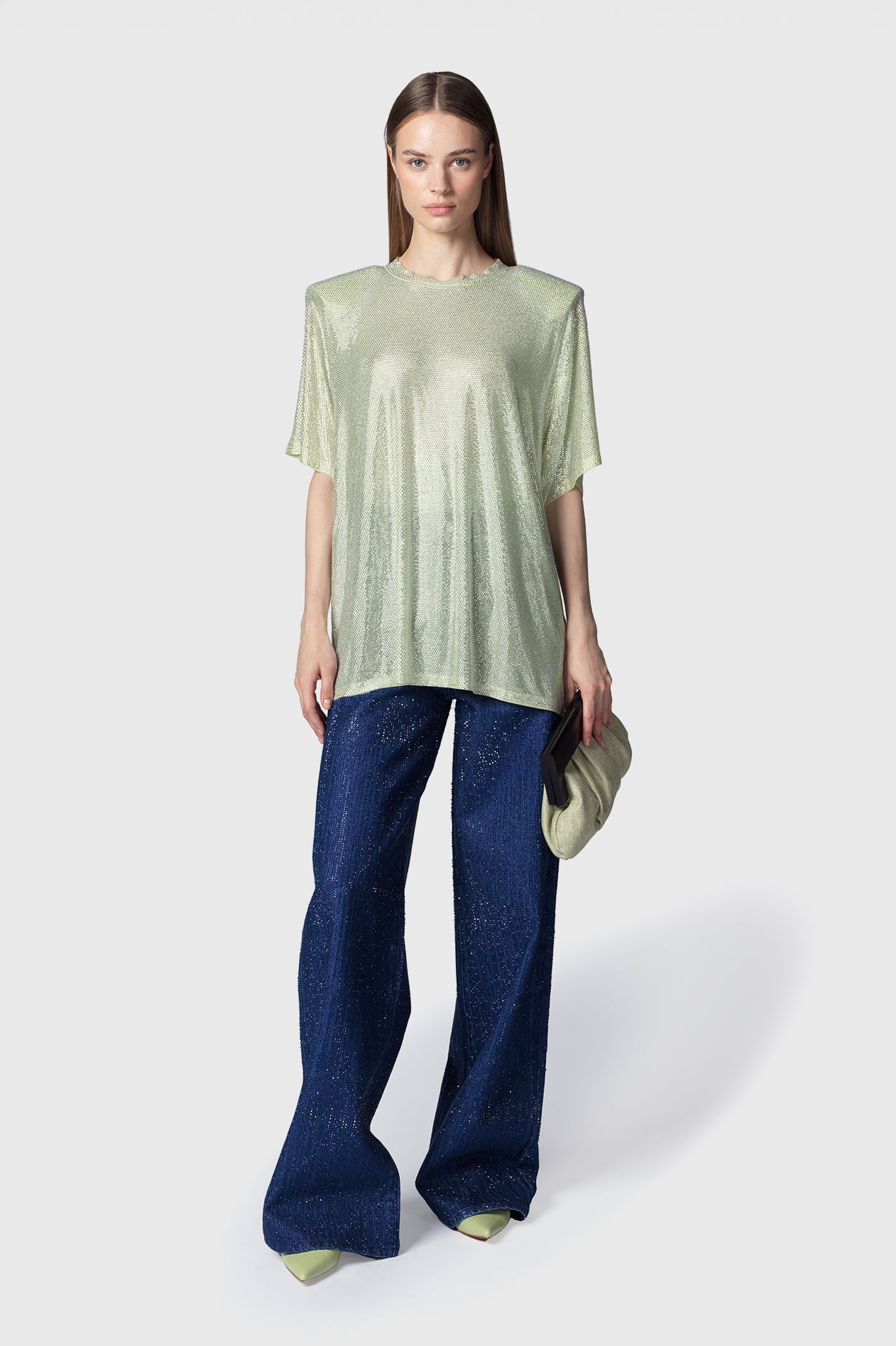 T-SHIRT MENDES LIME ΑΣΗΜΙ