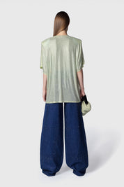 T-SHIRT MENDES LIME ΑΣΗΜΙ