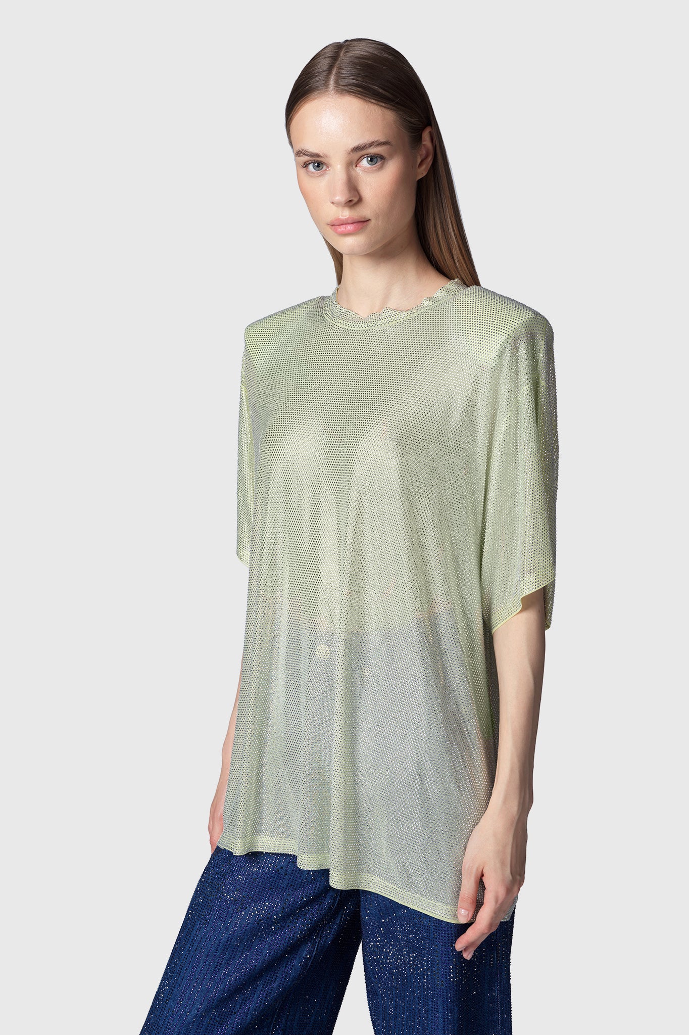 T-SHIRT MENDES LIME ΑΣΗΜΙ