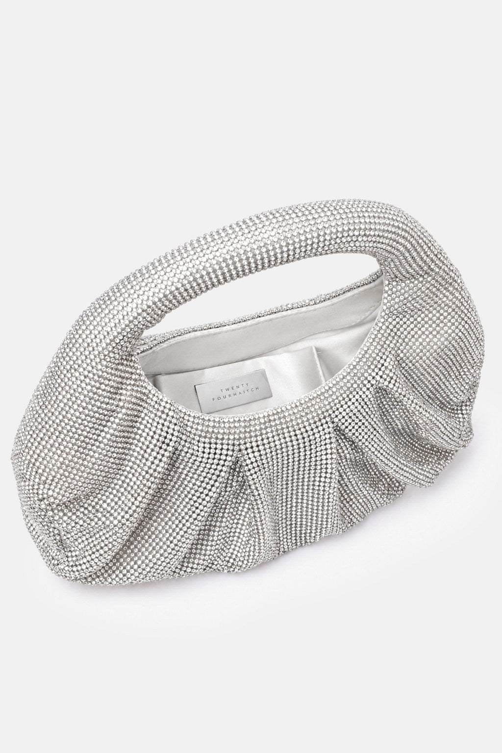 Joan – mini handbag argento | TWENTYFOURHAITCH – dettaglio