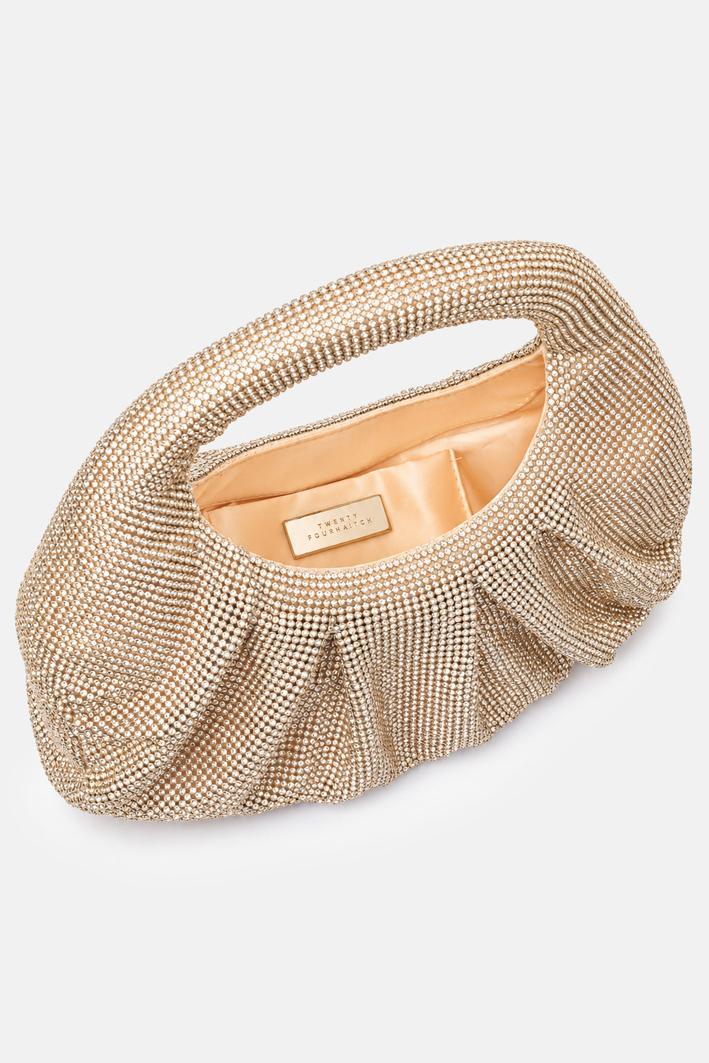 Mini handbag Joan oro TWENTYFOURHAITCH, dettaglio interno.