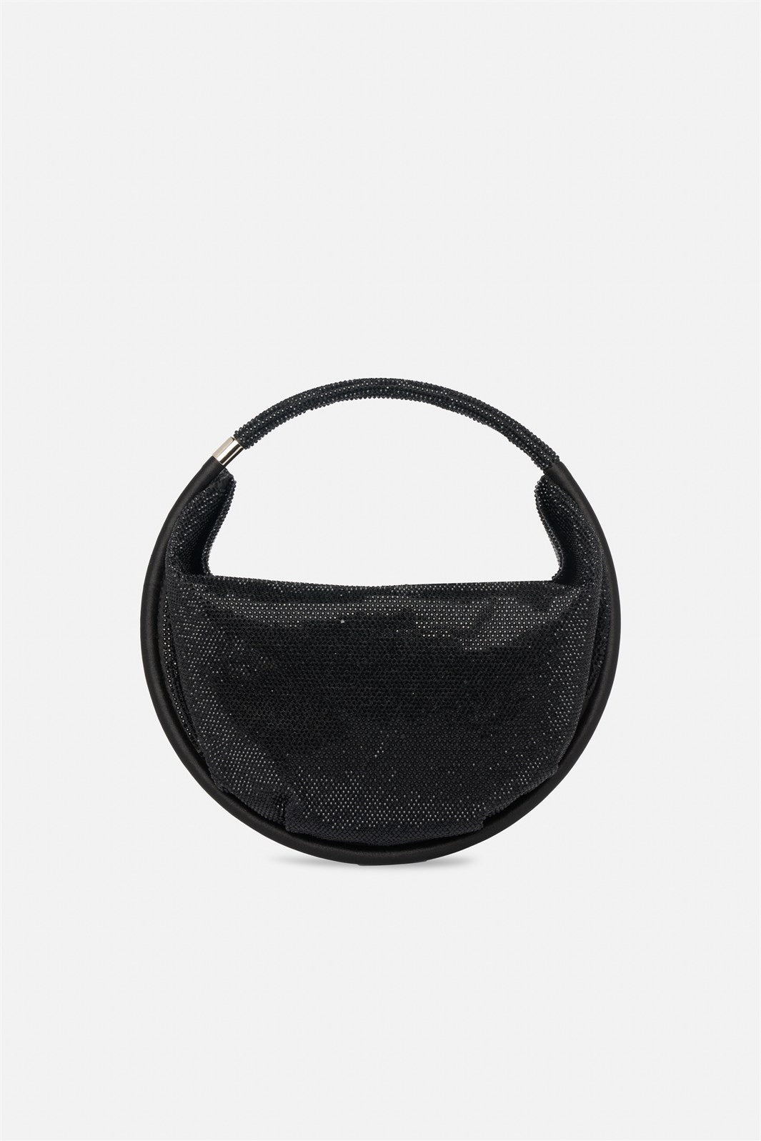Moon Bag – handbag nera | TWENTYFOURHAITCH – vista frontale