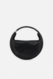 Moon Bag – handbag nera | TWENTYFOURHAITCH – vista frontale