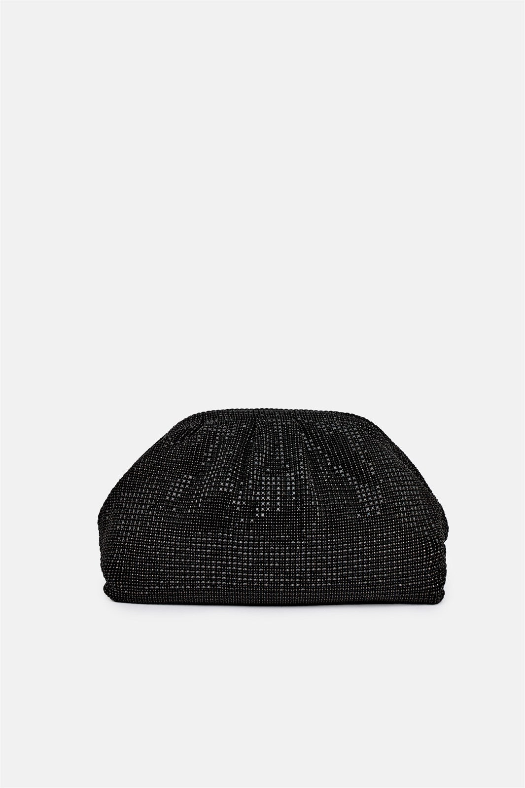 Petra – pouch bag nera | TWENTYFOURHAITCH – vista frontale