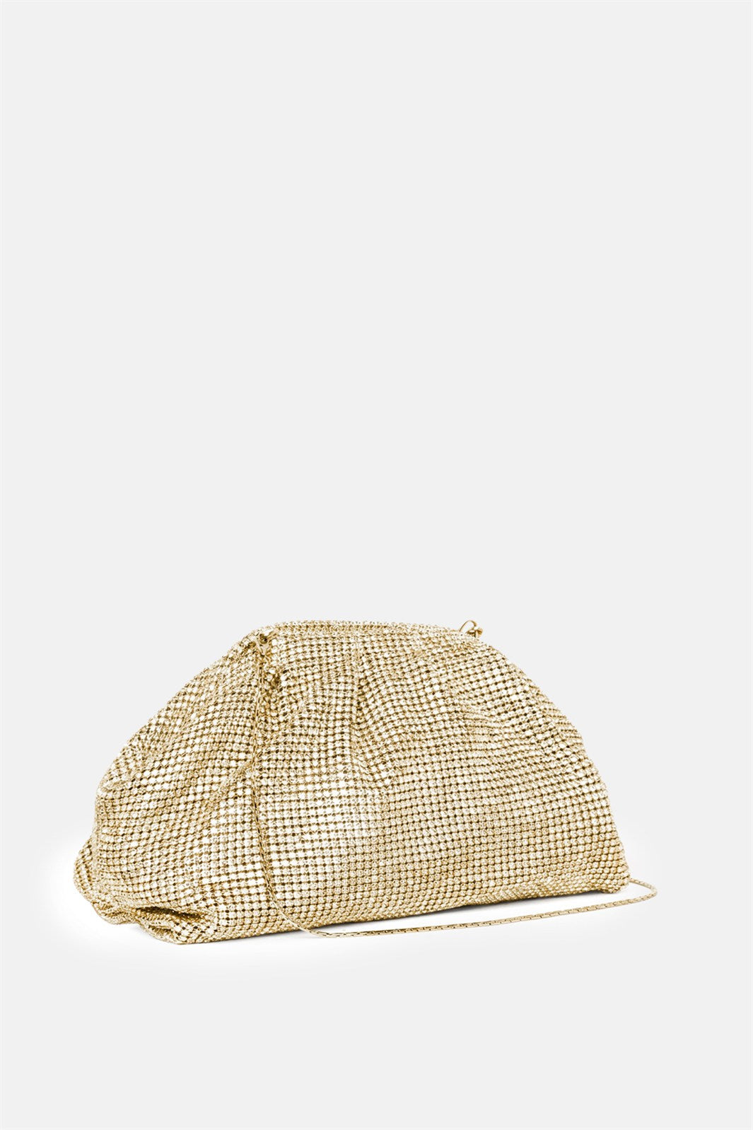 Petra – pouch bag oro | TWENTYFOURHAITCH – vista laterale