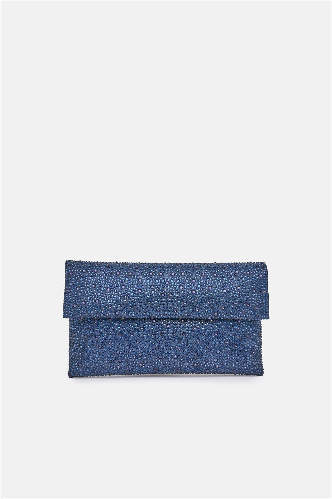 Carena – pochette strass blu | TWENTYFOURHAITCH – vista frontale