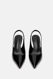 Ayora – slingback nera | TWENTYFOURHAITCH – vista frontale