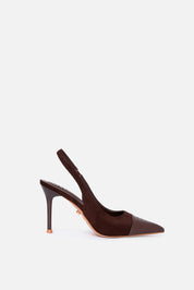 Varne – slingback marrone | TWENTYFOURHAITCH – vista laterale