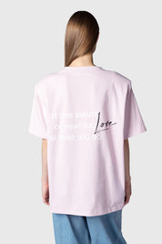 T-SHIRT LOVE ΡΟΖ
