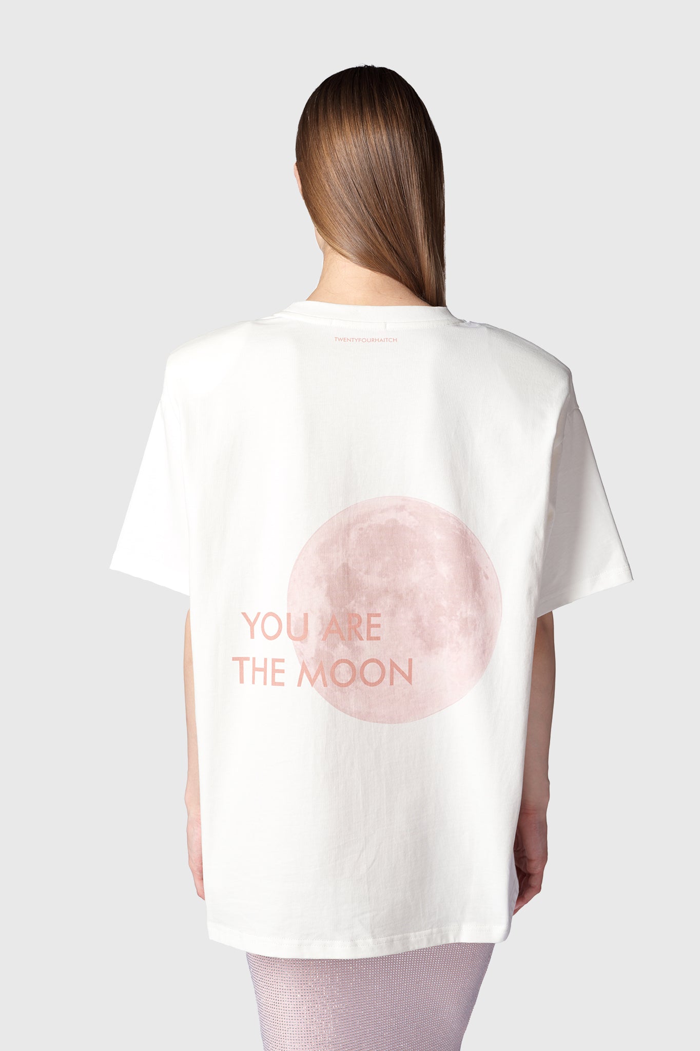 T-SHIRT NEW MOON ΛΕΥΚΗ ΚΑΙ ΡΟΖ
