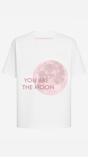 T-SHIRT NEW MOON ΛΕΥΚΗ ΚΑΙ ΡΟΖ